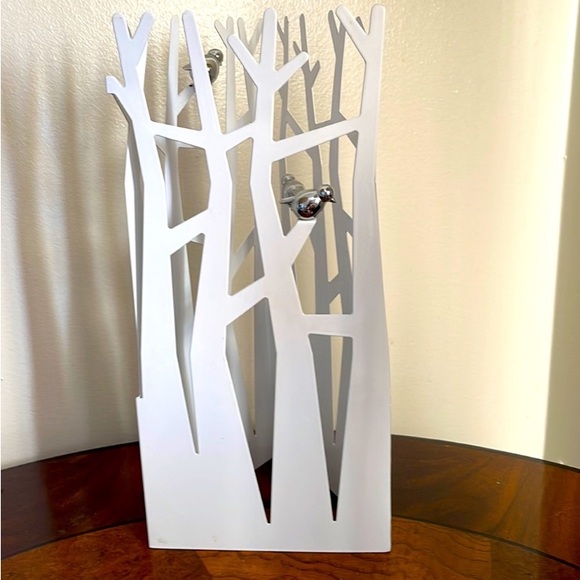 COPY - Umbra Canopy White Metal jewellery stand/display 3 chrome birds! - Picture 6 of 10